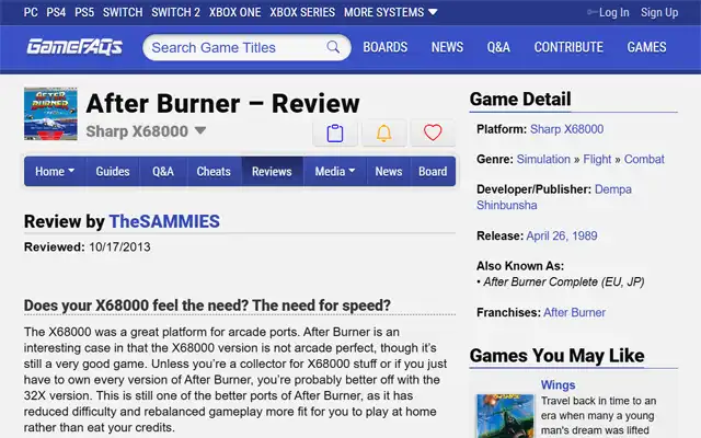 GameFAQs 2013-10-17