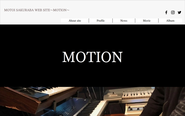 MOTOI SAKURABA WEB SITE~MOTION~