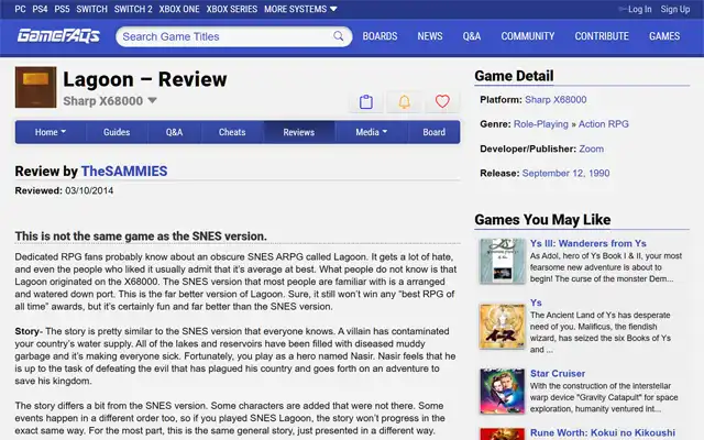 GameFAQs 2014-03-10