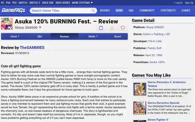 GameFAQs 2013-01-30