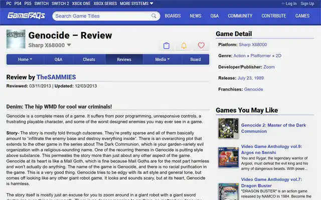 GameFAQs 2013-03-11