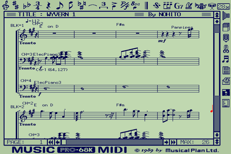 MUSIC PRO-68K [MIDI]