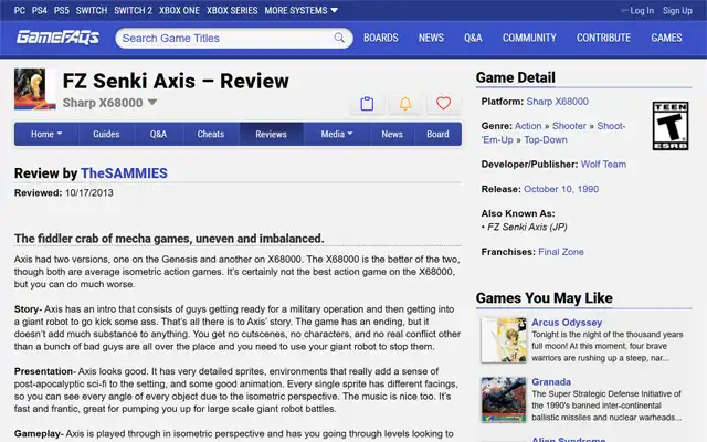 GameFAQs 2013-10-17