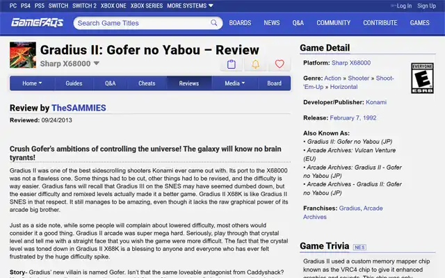 GameFAQs 2013-09-24
