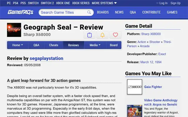 GameFAQs 2008-05-05